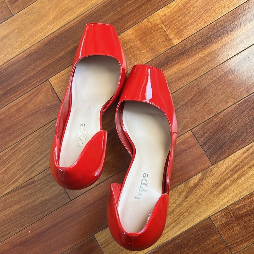 New Hype Women's Red Heels leather size 8